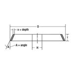 3M CBN Polyimide Wheel 184PN, 1V1, 7 in x 0.375 in x 1.25 in, X=0.25, V=15, B180, 1 per case