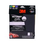 3M Wetordry Sandpaper, 03021, 9 in x 11 in, Assorted, 4 sheets per pack, 40 packs per case