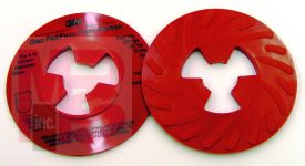 3M Disc Pad Face Plate Ribbed 81732L 5 in Extra Hard Red 10 per case