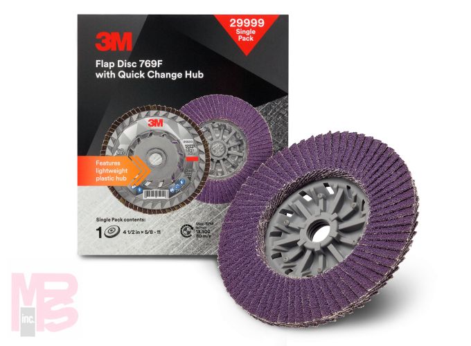 3M Flap Disc 769F 29999 T27  4-1/2 in x 5/8-11  40+ YF-weight  Single Pack 10 per case