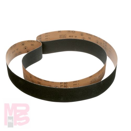 3M Cloth Belt 461F  1 1/4 in  21 in  P60 YF-weight  10 per inner  50 per shipper