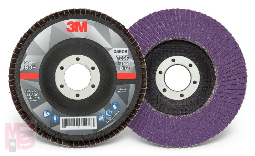 3M Flap Disc 769F 5908  T29  4 1/2 in x 7/8 in  80+  10 per case