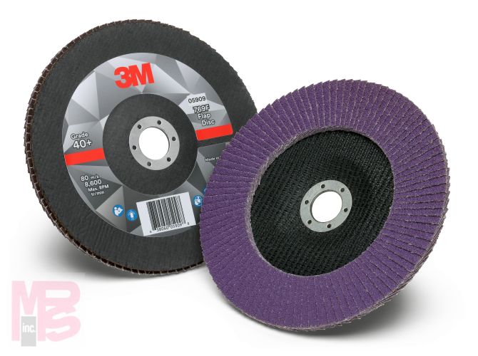 3M Flap Disc 769F 5909  T27  7 in x 7/8 in  40+  5 per case