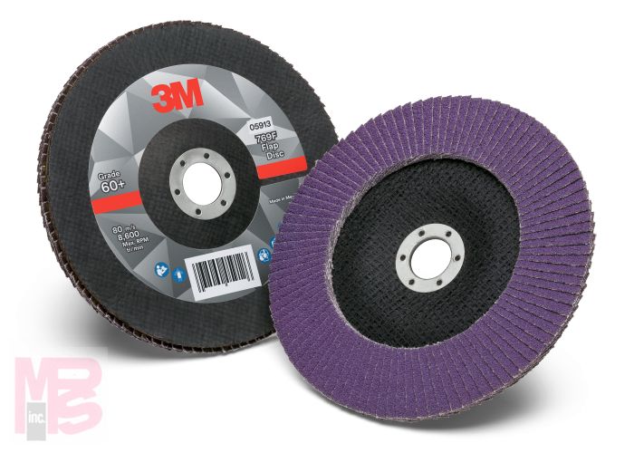 3M Flap Disc 769F 5913  T29  7 in x 7/8 in  60+  5 per case