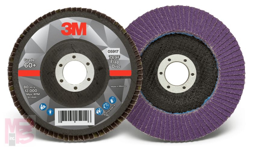 3M Flap Disc 769F 5917  T29  5 in x 7/8 in  60+  10 per case