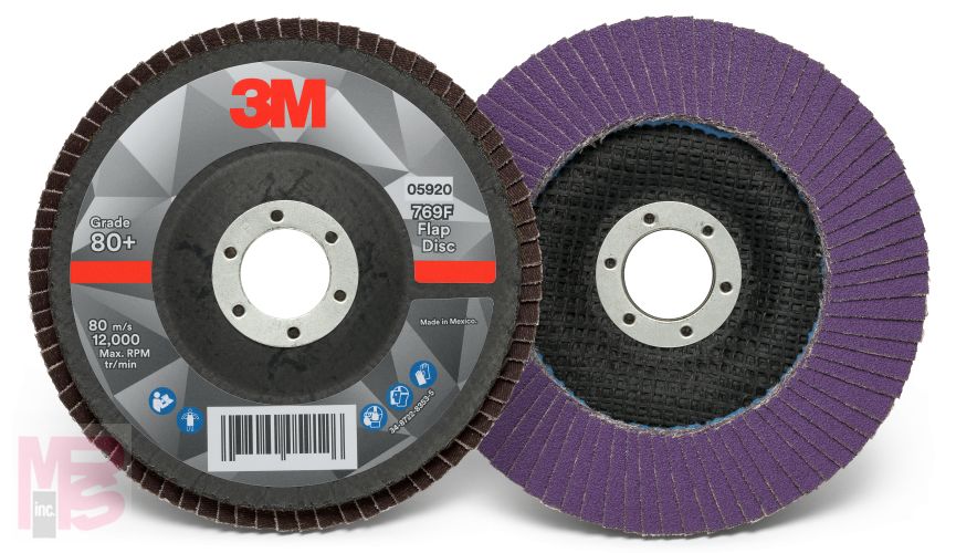 3M Flap Disc 769F 5920  T29  5 in x 7/8 in  80+  10 per case