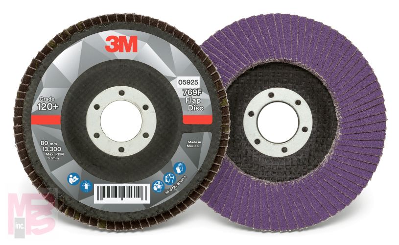 3M Flap Disc 769F 5925  T29  4 1/2 in x 7/8 in  120+  10 per case