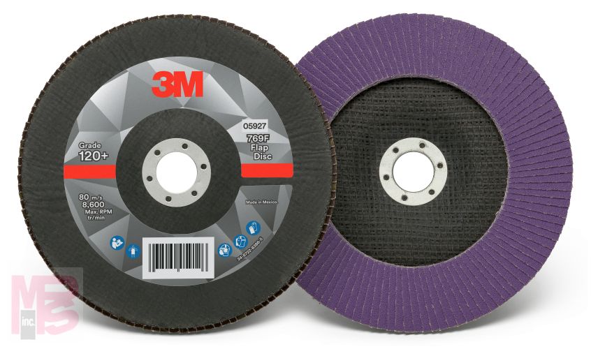 3M Flap Disc 769F 5927  T29  7 in x 7/8 in  120+  5 per case