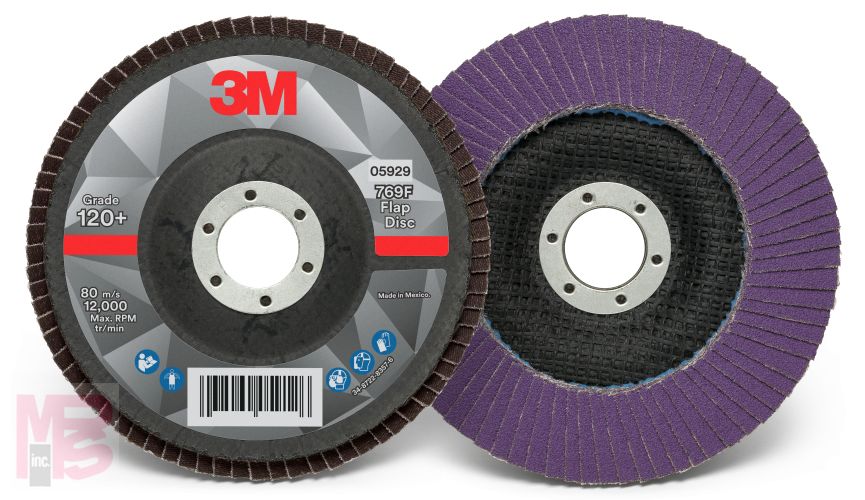 3M Flap Disc 769F 5929  T29  5 in x 7/8 in  120+  10 per case