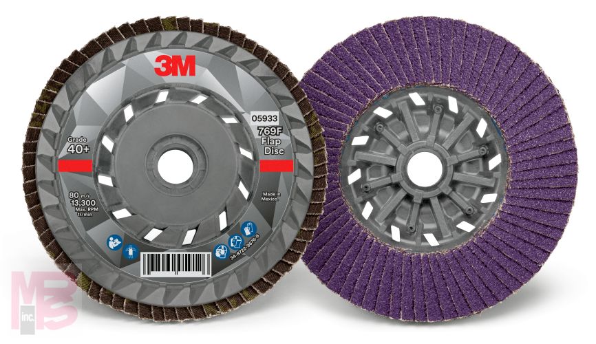 3M Flap Disc 769F 5933  T27 Quick Change  4 1/2 in x 5/8-11  40+  10 per case