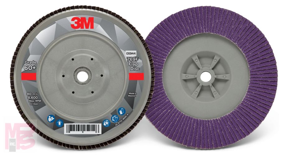 3M Flap Disc 769F 5944  T29 Quick Change  7 in x 5/8-11  60+  10 per case