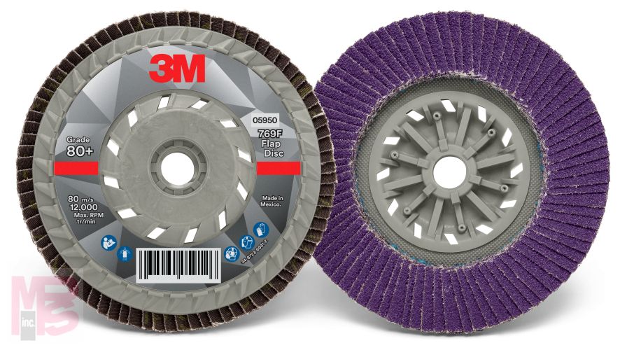 3M Flap Disc 769F 5950  T27 Quick Change  5 in x 5/8-11  80+  10 per case