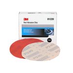 3M Red Abrasive Hookit Disc, 01220, 6 in, P240, 50 discs per box, 6 boxes per case