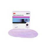 3M Purple Finishing Film Hookit Disc, 30671, 6 in, P600, 50 discs per box, 4 boxes per case