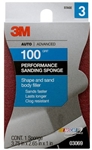 3M 3069 Performance Sanding Sponge 1 inch x 2-5/8 inch 100 Grit - Micro Parts &amp; Supplies, Inc.