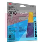 3M Super Flexible Sanding Sheets 31851  400 Grit  3 pack  20 packs per case