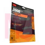 3M Wetordry Sandpaper 32044 2000 Grit 9 inch x 11 inch 5 per pack 20 per case