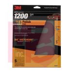 3M Wetordry™ Sandpaper 32022  9 in x 11 in  1200 Grit  5 sheets per