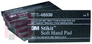 3M 5530 Stikit Soft Hand Pad 2-3/4 in x 5-1/2 in x 3/8 in - Micro Parts &amp; Supplies, Inc.