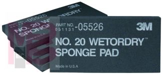 3M 5526 Wetordry Sponge Pad 20 2 3/4 in x 5 1/2 in x 3/8 in - Micro Parts &amp; Supplies, Inc.