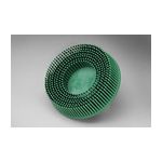 Scotch-Brite Roloc Bristle Disc 07526, 3 in x 5/8 Tapered CRS, 10 brushes per box 4 boxes per case