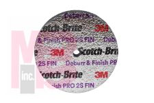 3M Scotch-Brite Roloc Deburr and Finish PRO Unitized Wheel  TR 2 in x 1/4 in x NH 2S FIN 60 per case