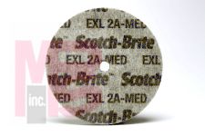 3M Scotch-Brite EXL Unitized Wheel  3 in x 3/8 in x 1/4 in  2A MED  10 per case