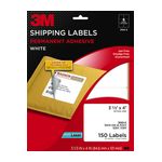 3M Shipping Labels 3100-X, 3 1/3 in x 4 in, 6/sheet, 25 sheets/pk