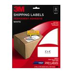 3M Shipping Labels 3200-S, 2 in x 4 in, 10/sheet, 25 sheet/pk