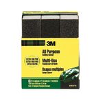 3M Sanding Sponge 907NA-3P-CC, 3 3/4 in x 2 5/8 in x 1 in (9,52 cm x 6,66 cm x 2,54 cm) Extra Fine/Fine, 3pk