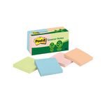 Post-it Notes 654-RP-A, 3 in x 3 in Assorted Pastel