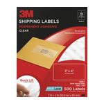 3M Shipping Labels 3400-T, 2 in x 4 in, 10/sheet, 50 sheets/pk