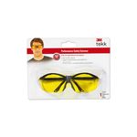 3M TEKK Protection Sports-Inspired Safety Eyewear, Semi-rimles Design, Yellow Lenses.