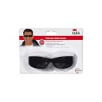 3M TEKK Protection Classics Series Safety Eyewear 90191-80025T, Black Frame, Gray Lens