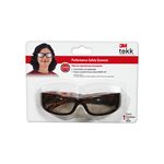3M TEKK Protection Classics Series Safety Eyewear 90192-80025T, Tortoise Frame, Indoor/Outdoor Mirror Lens