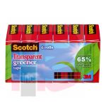 3M Scotch Transparent Greener Tape 612-6P  3/4 in x 900 in (19 mm x 22.8 m)