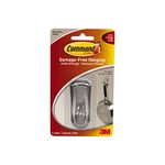 3M 17071BN Command Accent Hook Medium Brushed Nickel 1 Medium Hook 2 Medium Strips - Micro Parts &amp; Supplies, Inc.