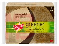 3M Scotch-Brite Greener Clean Non Scratch Scrub Sponges 97036  4.5 in x 2.7 in (11.4 cm x 6.8 cm)