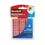 3M R100 Scotch Restickable Tabs 1 in x 1 in 18 squares - Micro Parts &amp; Supplies, Inc.