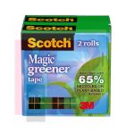 3M Scotch Magic Greener Tape 812-2P  3/4 in x 900 in (19 mm x 22.8 m)