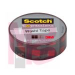 3M Scotch Expressions Washi Tape C314-P15  0.59 in x 393 in (15 mm x 10 m) Red Buffalo Plaid