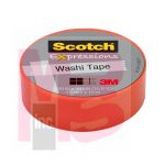 3M Scotch Expressions Washi Tape C314-PNK2  .59 in x 393 in (15 mm x 10 m) Pastel Pink