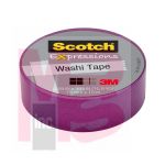 3M Scotch Expressions Washi Tape C314-PUR  .59 in x 393 in (15 mm x 10 m) Purple