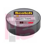 3M Scotch Expressions Washi Tape C314-BLK  .59 in x 393 in (15 mm x 10 m) Black