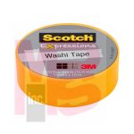 3M Scotch Expressions Washi Tape C314-YEL  .59 in x 393 in (15 mm x 10 m) Yellow