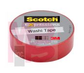 3M Scotch Expressions Tape C314-RED  .59 in x 393 in (15 mm x 10 m) Red