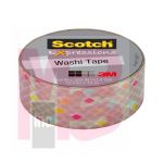 3M Scotch Expressions Washi Tape C314-P35  .59 in x 393 in (15 mm x 10 m) Gold Diamonds