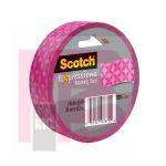 3M Scotch Expressions Masking Tape  3437-P7 .94 in x 20 yd (24 mm x 18.2 m) Pink Geometric