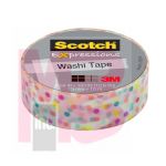 3M Scotch Expressions Washi Tape C314-P47  .59 in x 393 in (15 mm x 10 m) Fun Dots