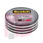 3M Scotch Expressions Washi Tape C314-P43  .59 in x 393 in (15 mm x 10 m) Black Stripe